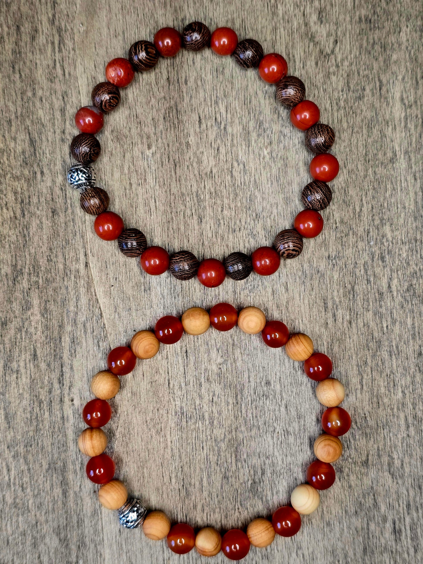 Red Jasper & Carnelian Bracelet Duo | Strength & Momentum
