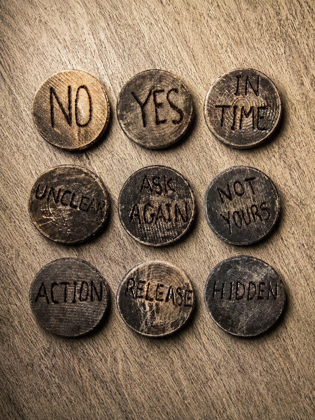 Ninefold Guidance Casting Set | Wooden Divination Tokens