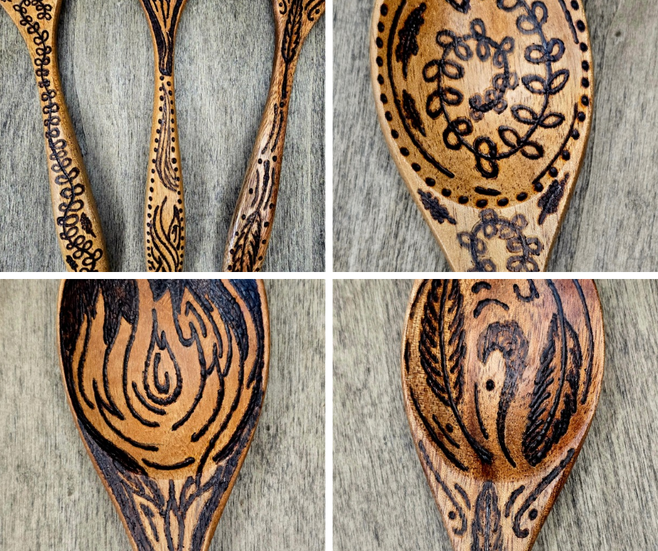 Beltane Ritual Spoon Set | Fire, Growth & Union