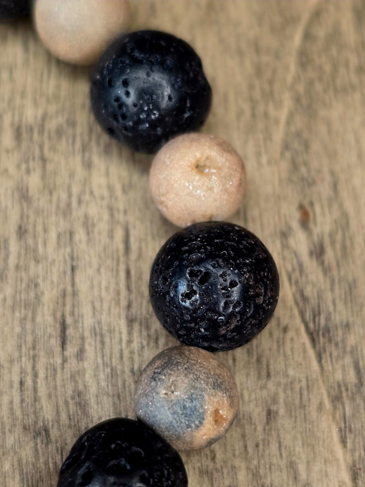 Agate & Lava Stone Bracelet | Grounding & Stability
