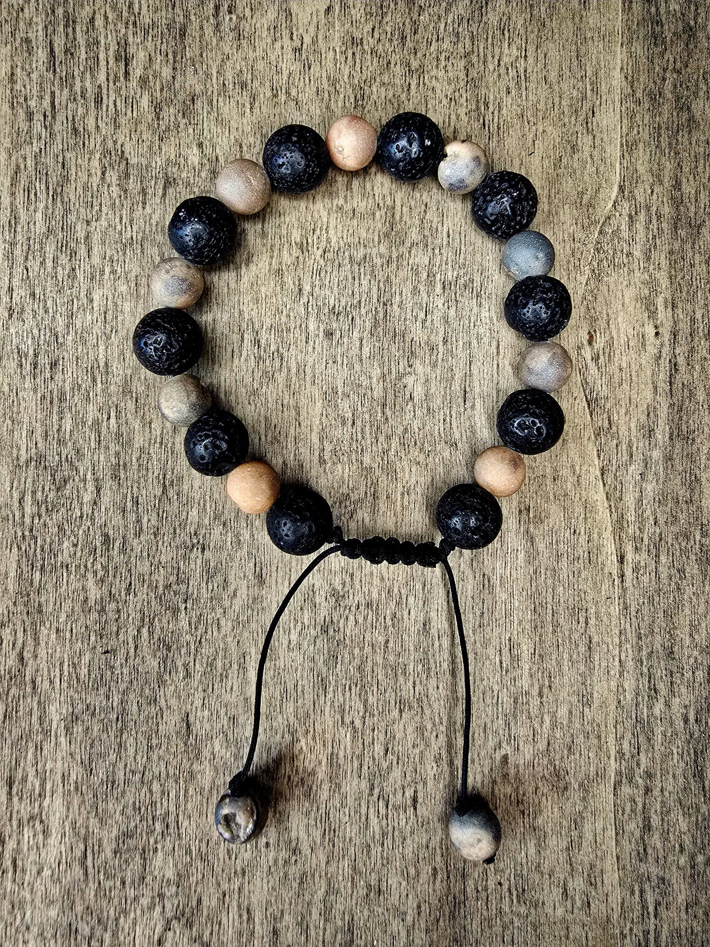 Agate & Lava Stone Bracelet | Grounding & Stability