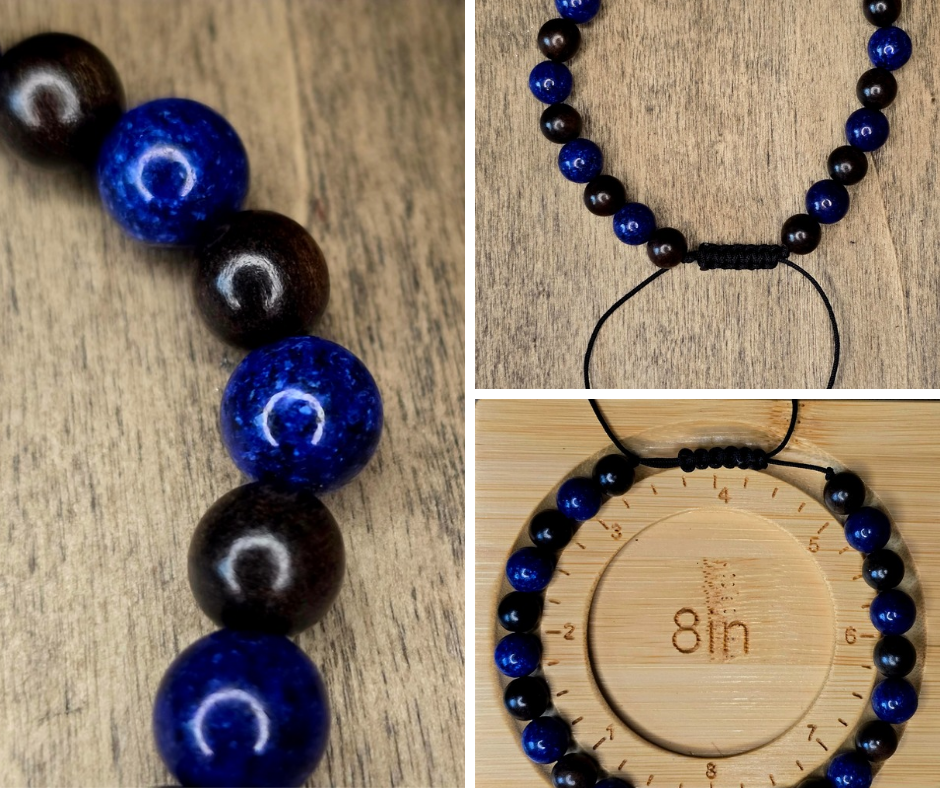 Lapis & Sandalwood Bracelet | Insight & Communication