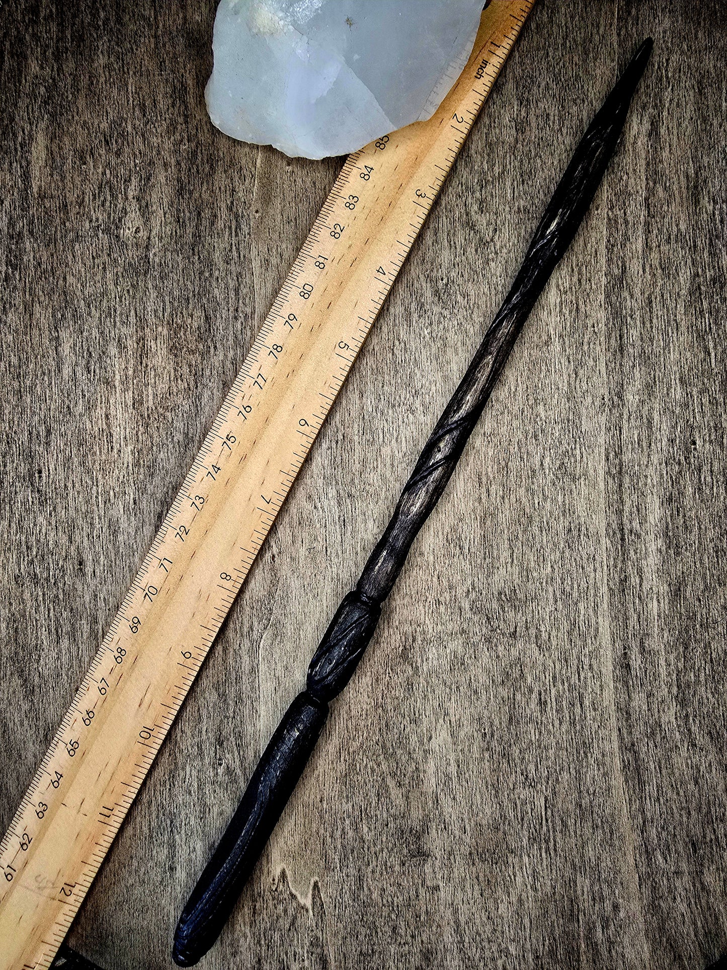 Ritual Wand | Shadow Spiral Wand