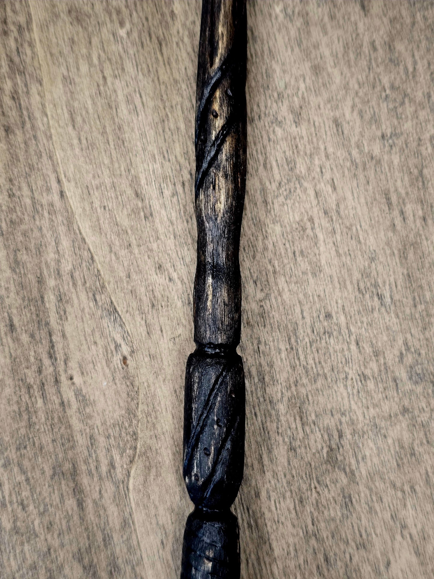 Ritual Wand | Shadow Spiral Wand