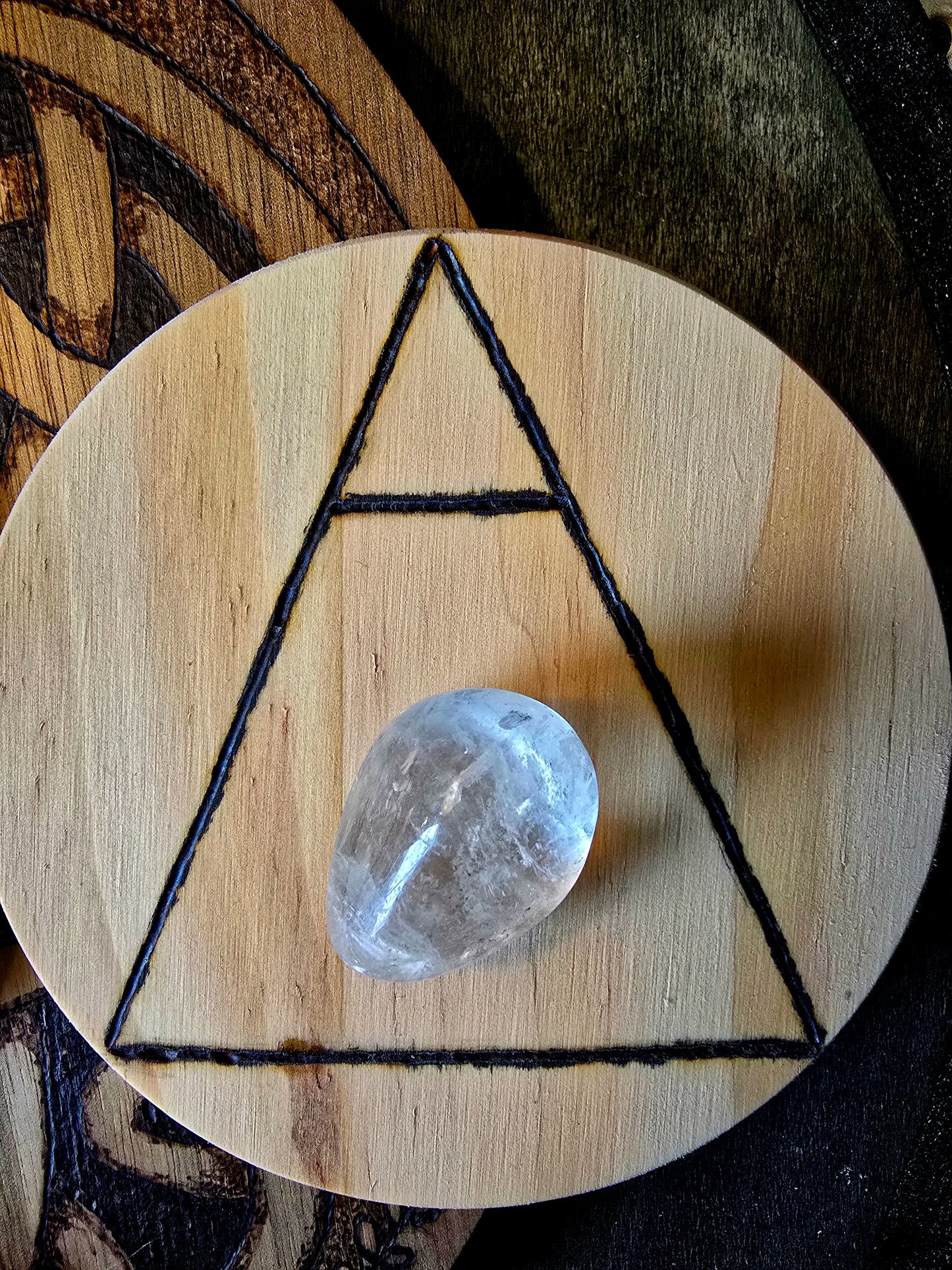 Five Element Altar Disc Set | Elemental Ritual Surfaces with Stones