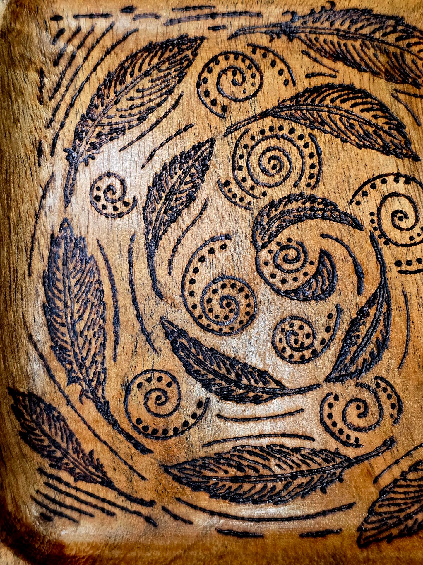 Spiral & Feather Offering Tray
