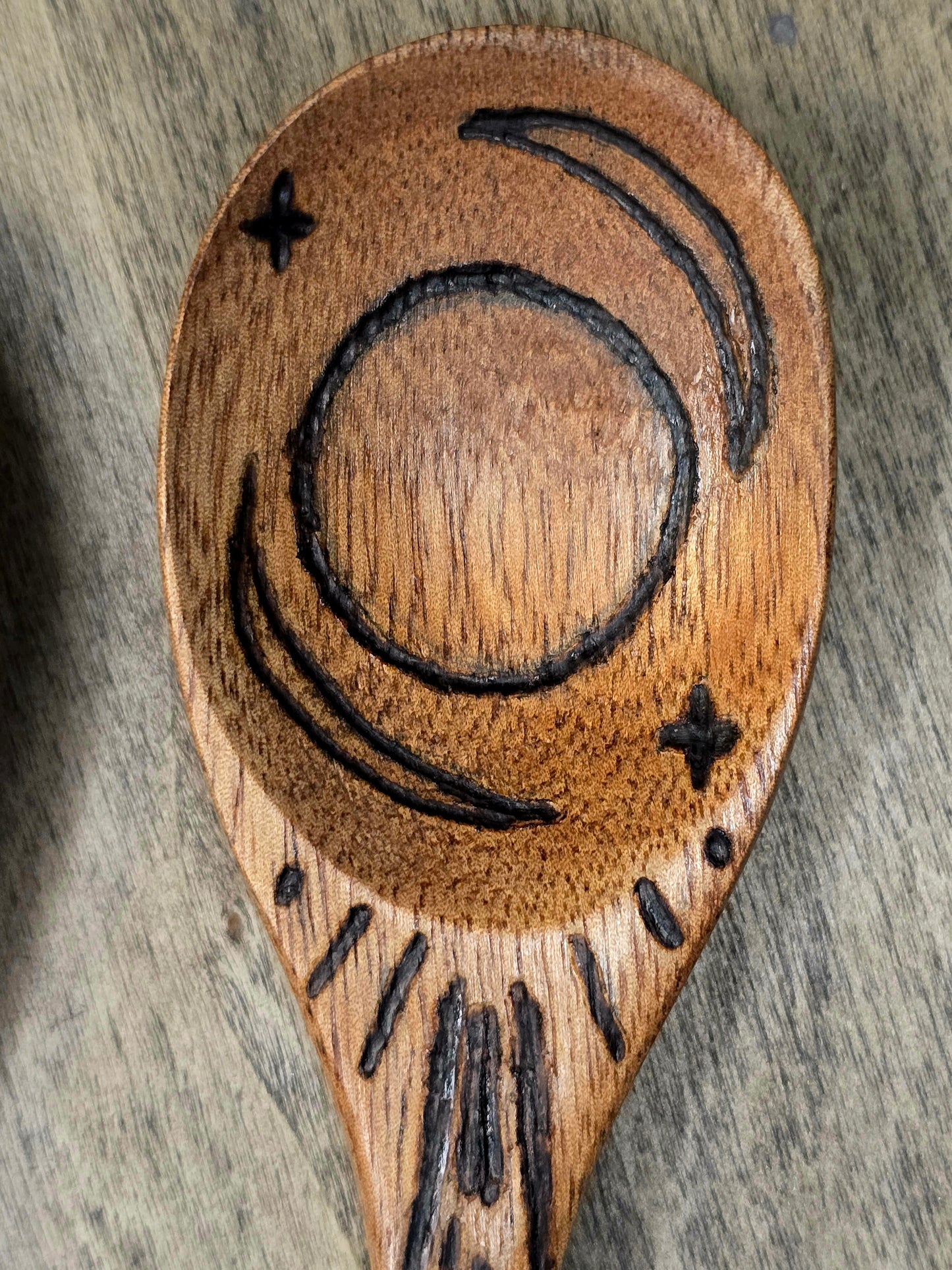 Ritual Spoon Set | Lunar Spiral, Triple Moon, and Solar Eclipse