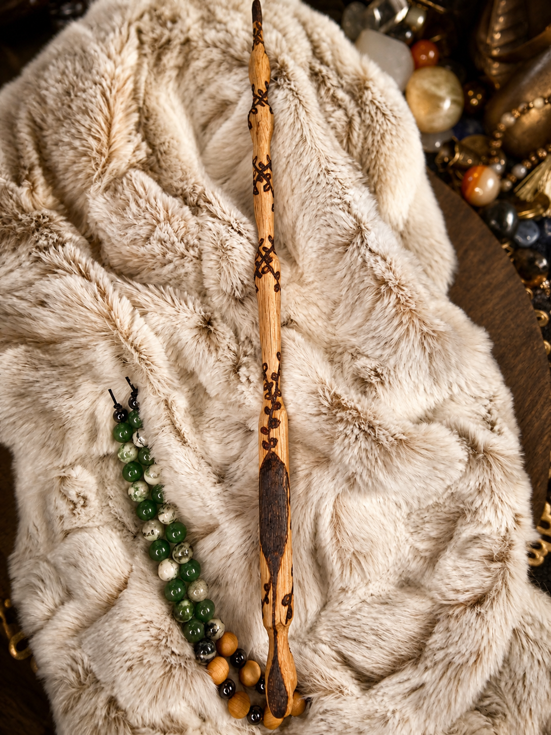 Ritual Wand | Growth & Path with Beadwork
