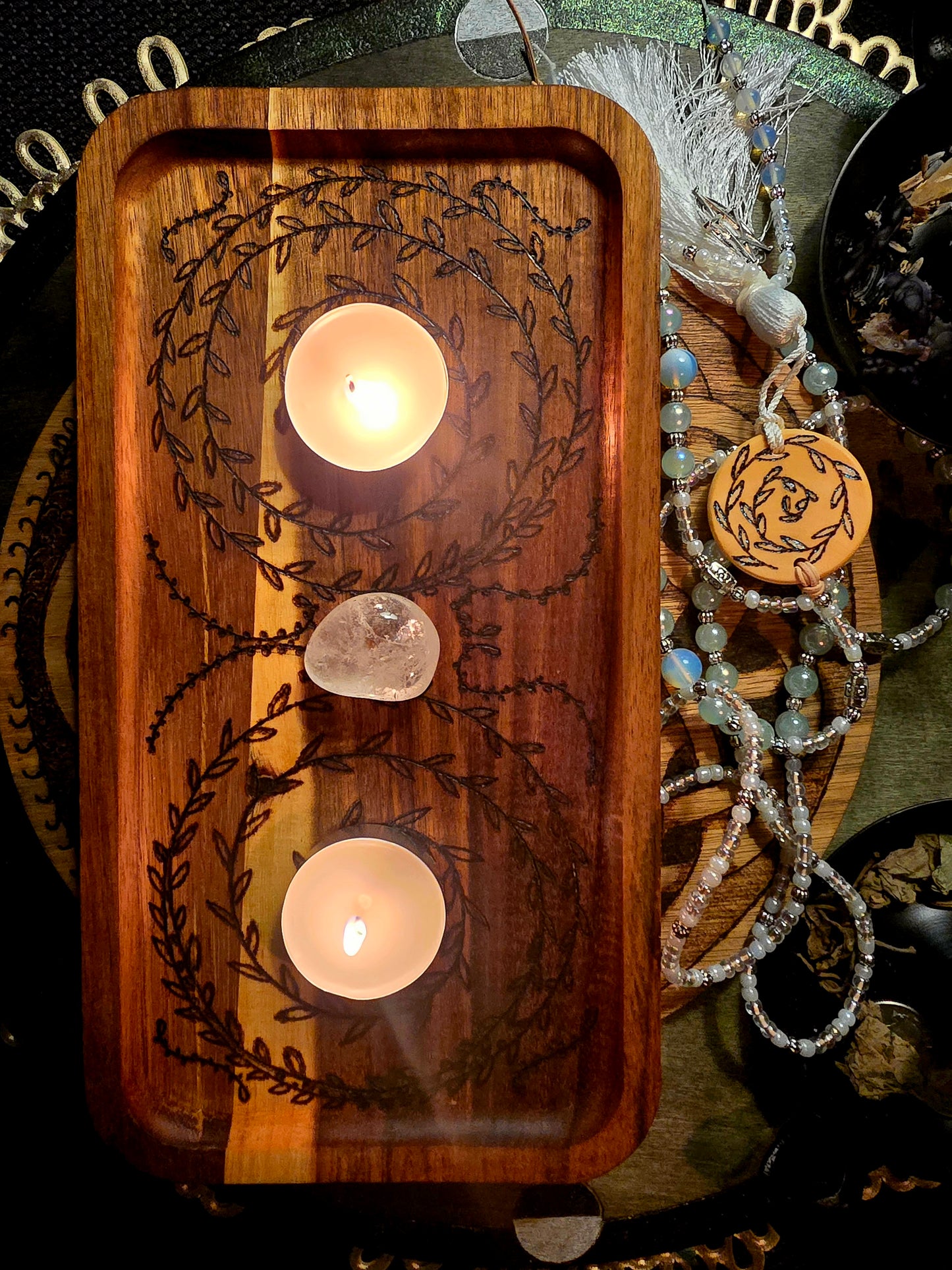 Spiral of Renewal | Spring Growth Altar Tray & Talisman Set