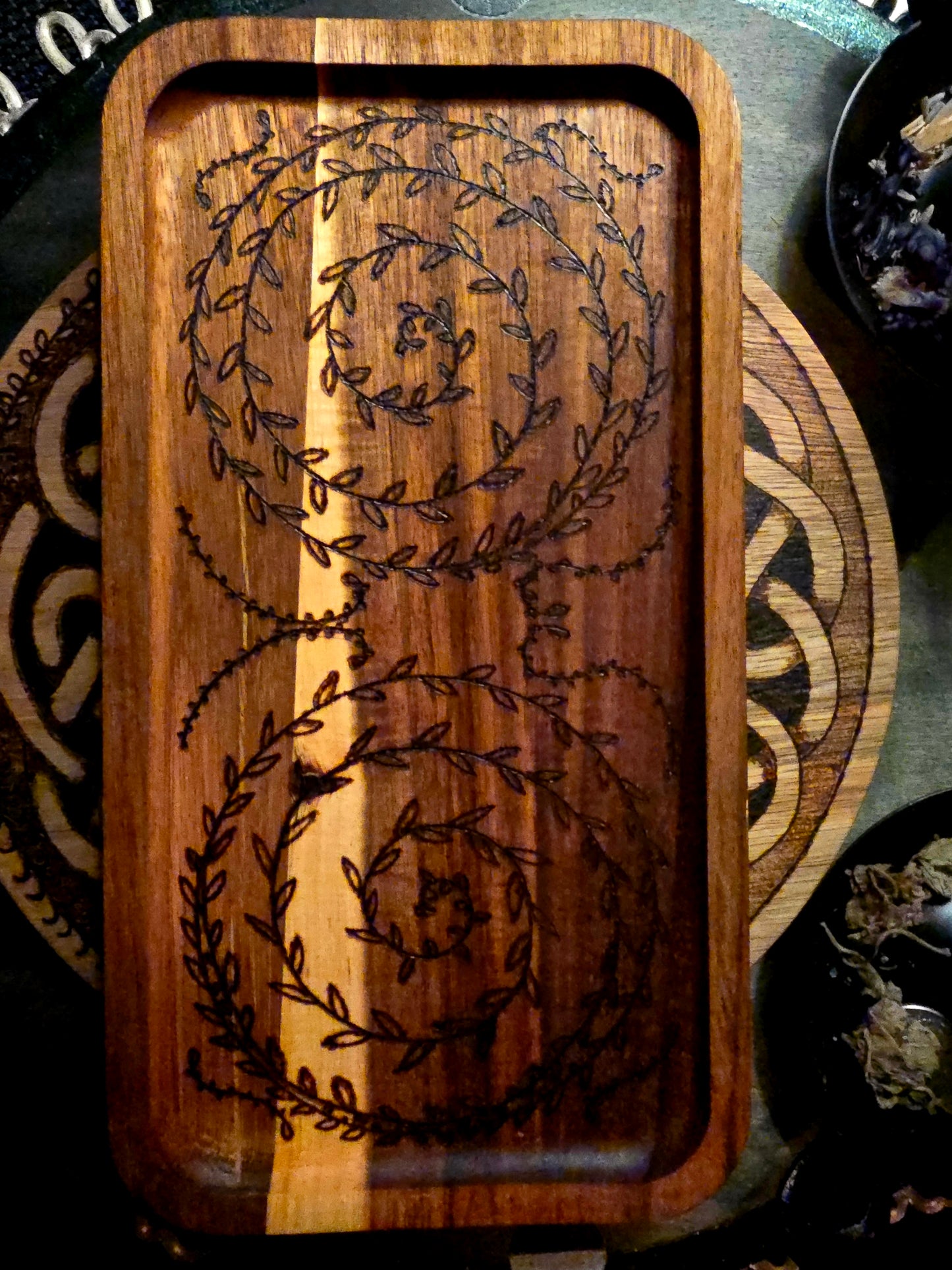 Spiral of Renewal | Spring Growth Altar Tray & Talisman Set