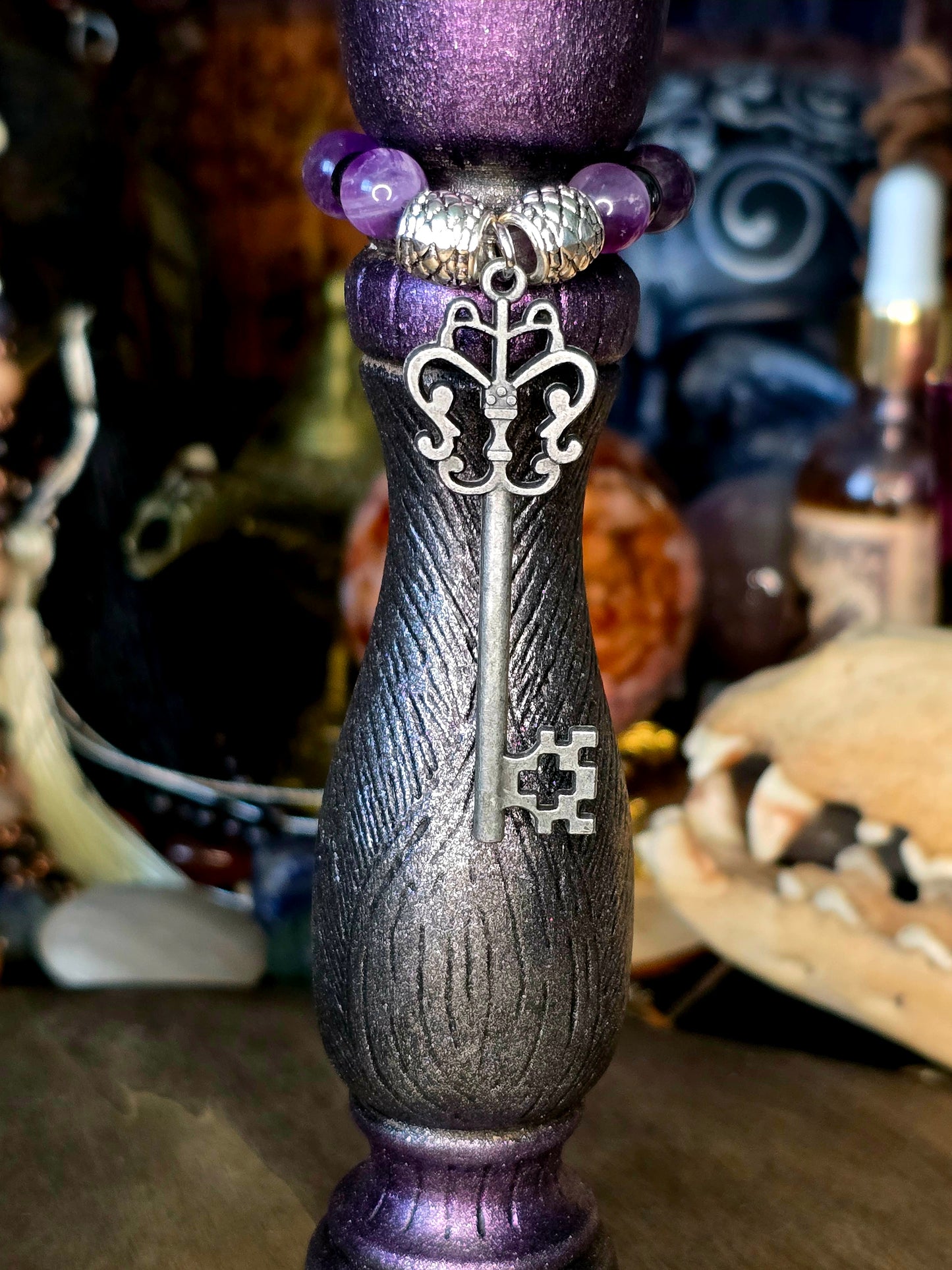 Violet Threshold Ritual Candle Holder