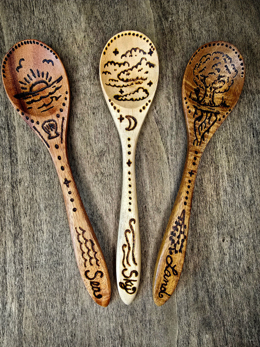 Sea, Sky, and Land Ritual Spoon Set
