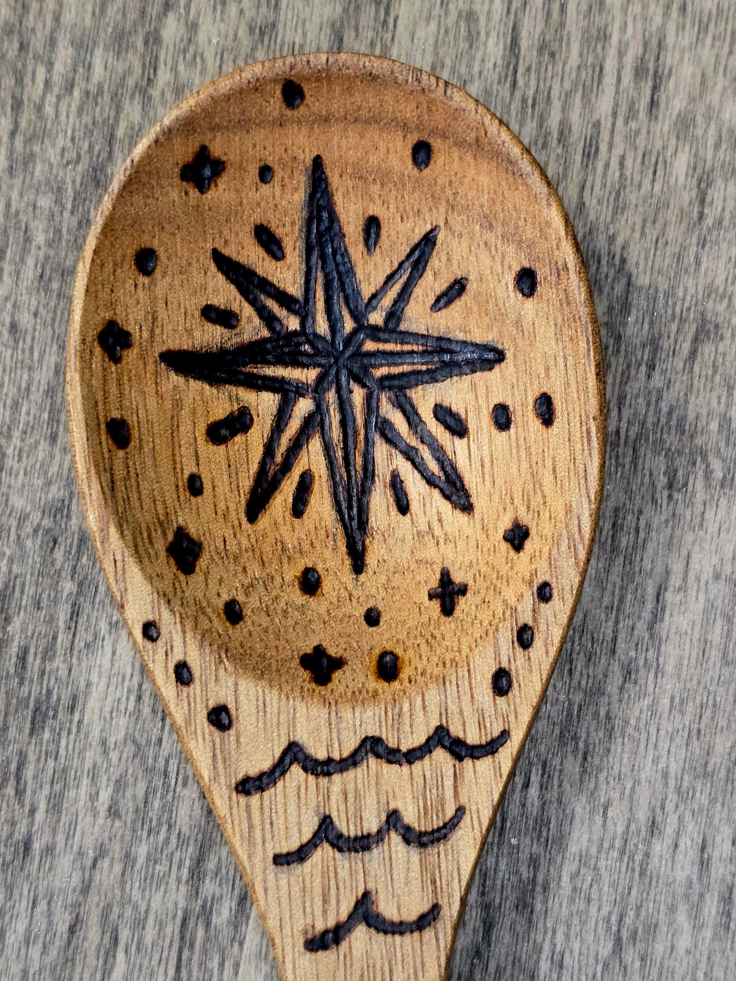 The Star, The Moon, & The Sun Tarot Ritual Spoon Set