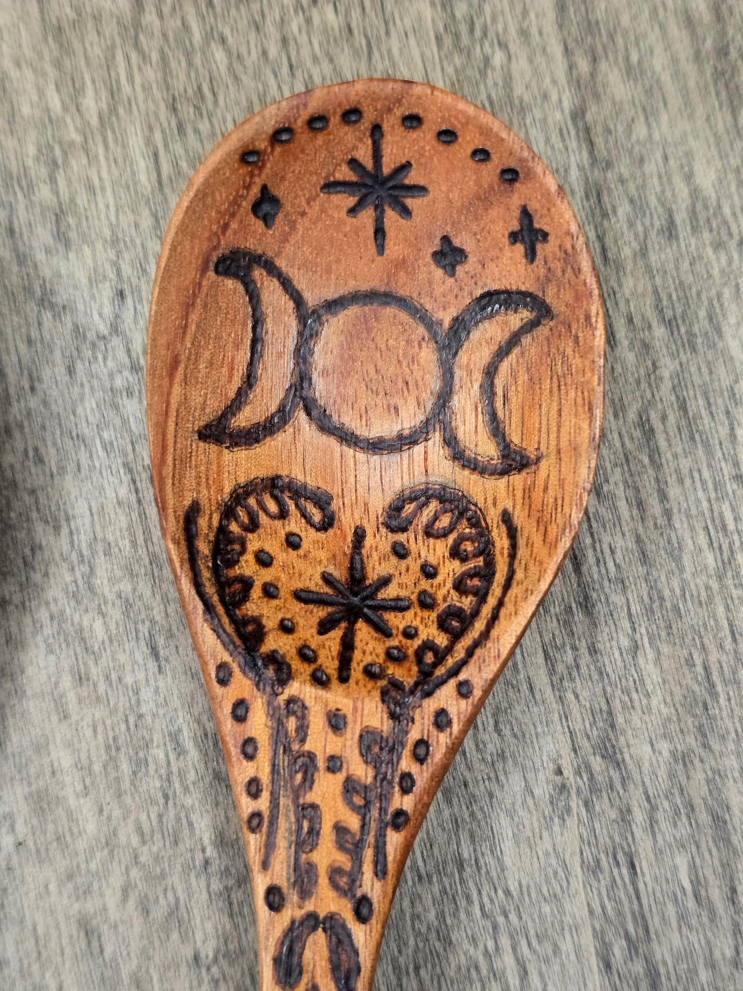 Ritual Spoon Set | Spiral Path, Pentacle, and Triple Moon