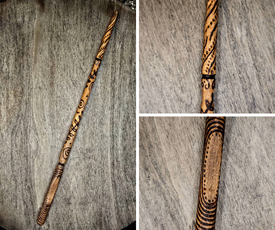 Ritual Wand | Hand-Carved Wooden Wand