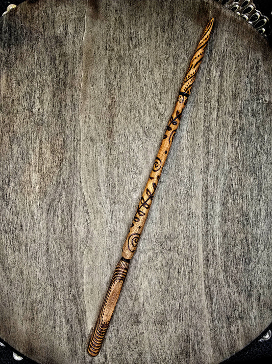 Ritual Wand | Hand-Carved Wooden Wand