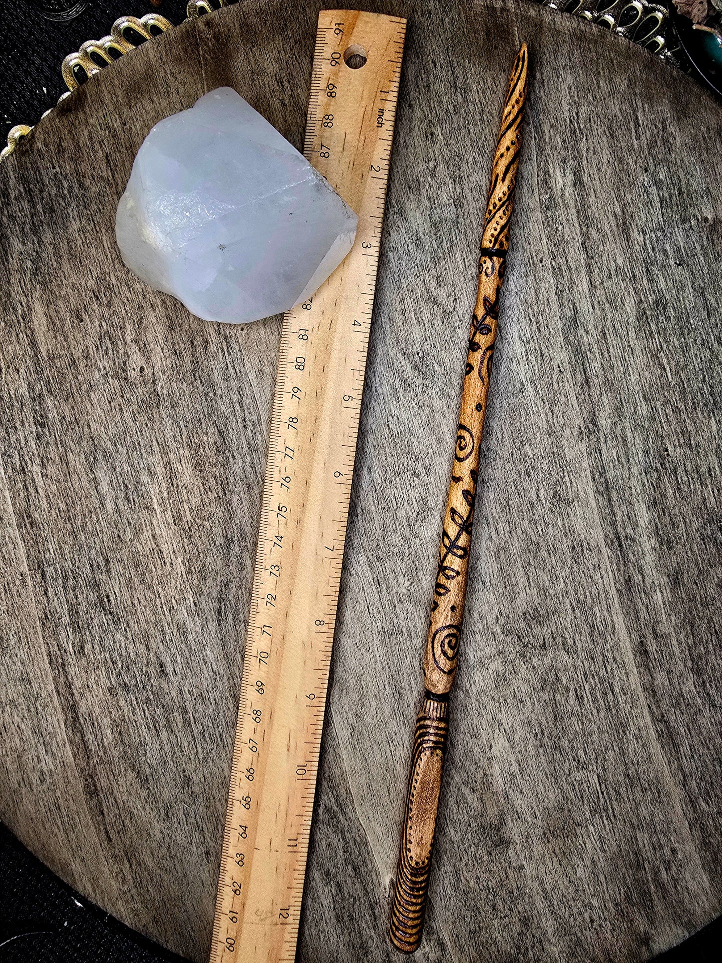Ritual Wand | Hand-Carved Wooden Wand