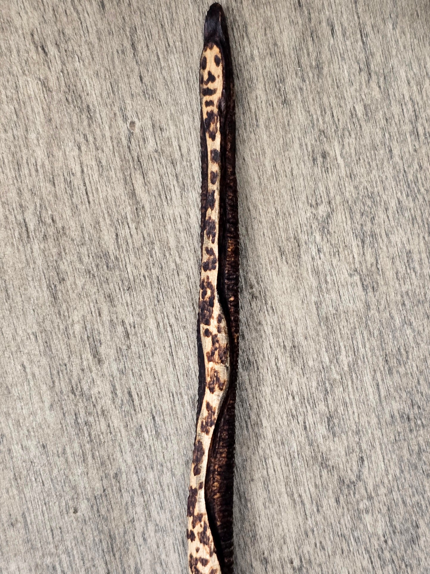 Eihwaz Wand Set | Serpent Wand with Leather Sheath and Beadwork